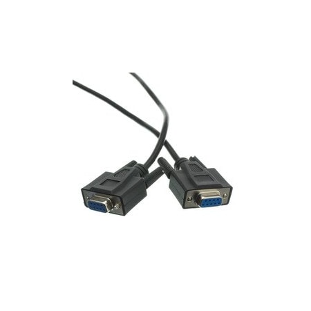 Swe-Tech 3C DB9 Female Serial Cable, Black, DB9 Female, UL rated, 9 Conductor, 1:1, 6 foot FWT10D1-03406BK